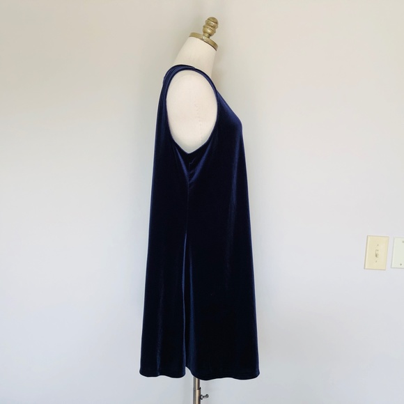 OLD NAVY Pullover Navy Blue Velvety Scoop Neck Extra Large Nightgown - Picture 5 of 7